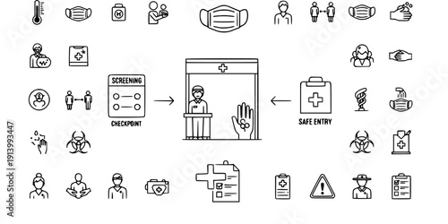 Patient Screening & Triage Infection Control Silhouette