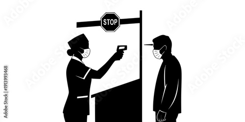 Patient Screening & Triage Infection Control Silhouette