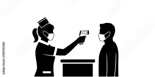 Patient Screening & Triage Infection Control Silhouette