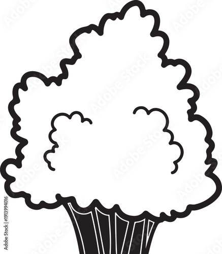 Two black and white illustrations of chocolate puddings each topped with a single bright cherry