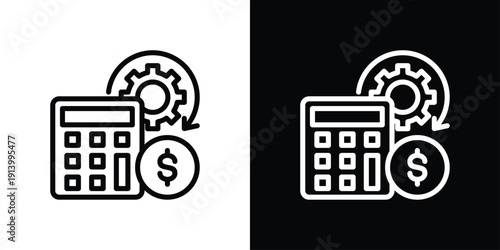 Cost Icon Sheet Black And White