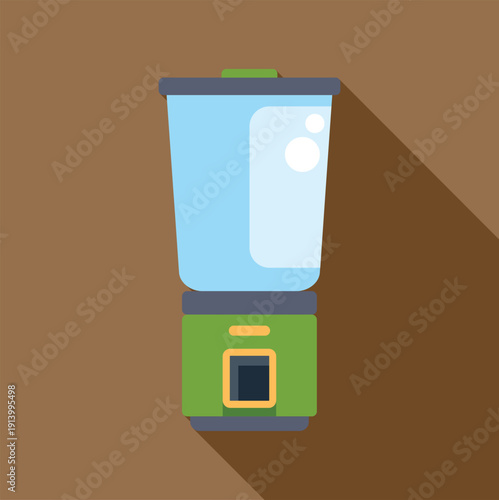 Blender with long shadow illustrating kitchen appliance for blending and mixing