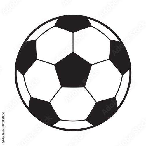 A classic black and white soccer ball with a traditional pentagonal and hexagonal pattern