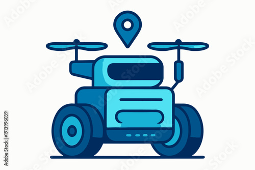 Autonomous Delivery Robot with GPS Navigation and Drone Capabilities.
