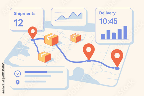 Delivery Tracking Dashboard with Shipments and RealTime Updates.