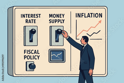 Economic Policy Control Panel Interest Rates Money Supply and Inflation.