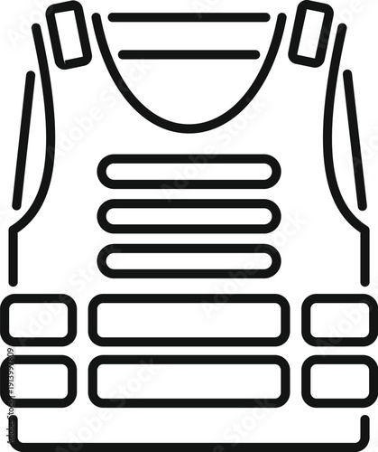 Bulletproof vest providing body armor and protection for security personnel