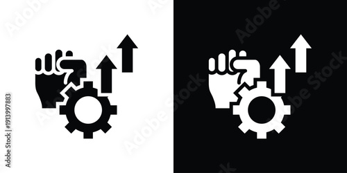 Revolution Icon Sheet Black And White