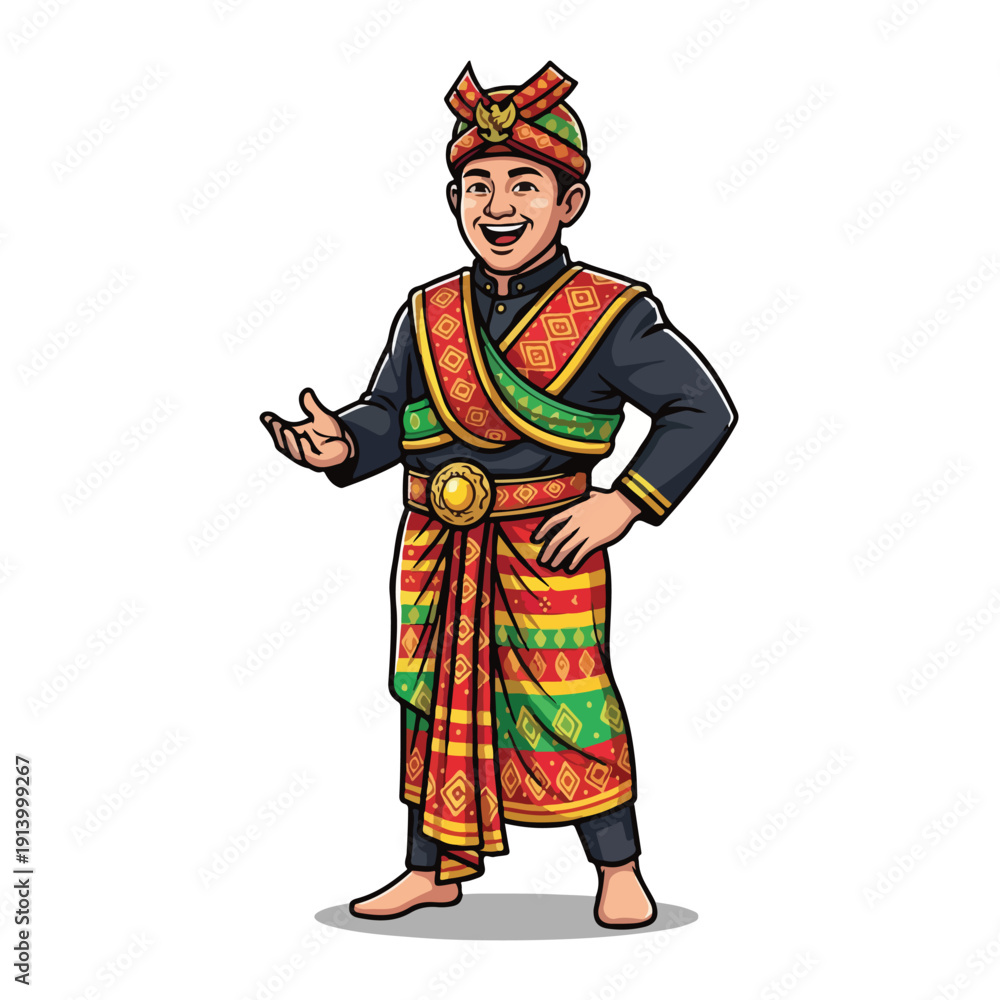 Obraz premium Person in Traditional Ethnic Costume