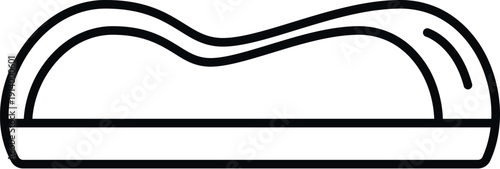 Cleaning sponge for washing dishes in kitchen, an outline icon