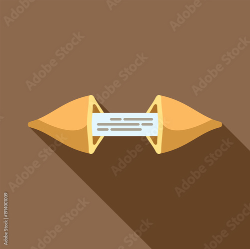 Fortune cookie breaking in half, showing a paper message inside