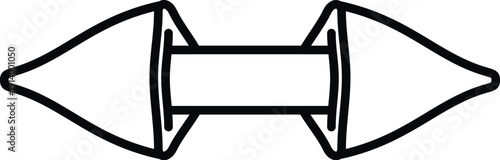 Two way arrow symbol representing navigation or exchange