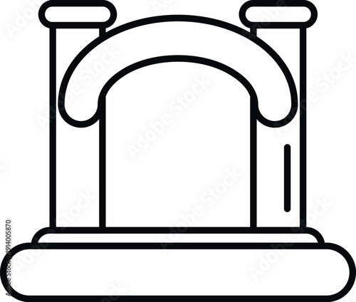 Inflatable bounce house representing fun and entertainment