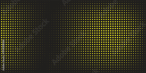 Yellow halftone corner gradient texture. Fading cartoon polka dot background. Dotted tilted gradation pattern. Fading comic pop art overlay backdrop. Vector slant frame halfton patern effect wallpaper