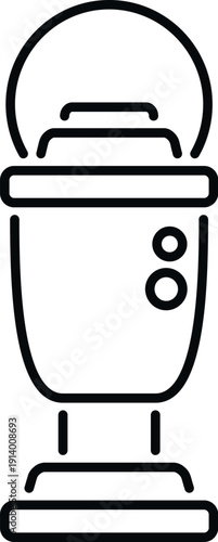 Personal massager vibrator design as a simple line art icon