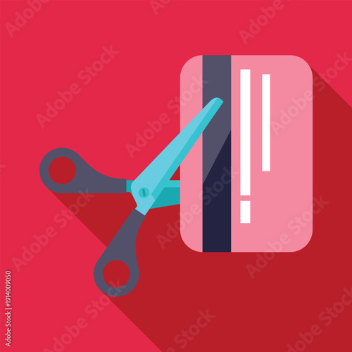 Scissors cutting a credit card, illustrating debt freedom and financial responsibility