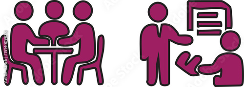 3D vector illustration of an abstract pink background featuring a group of people silhouettes and business team icons symbolizing love and gender equality in a modern design concept