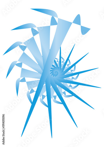 christmas snowflake isolated on white