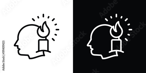 Enlightenment Icon Sheet Black And White