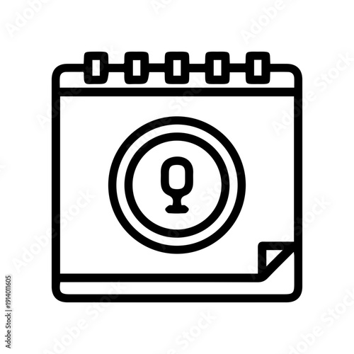 Audio Event Calendar Icon