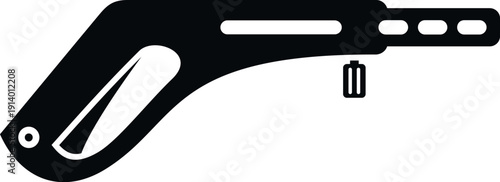 Bicycle rear derailleur silhouette presenting a gear shifting mechanism