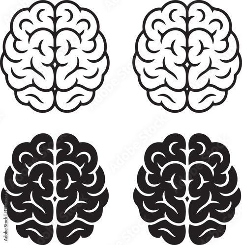 human brain vector illustration