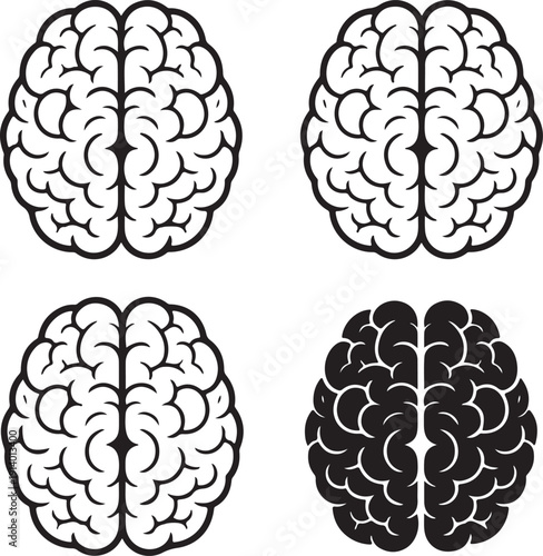 human brain vector illustration