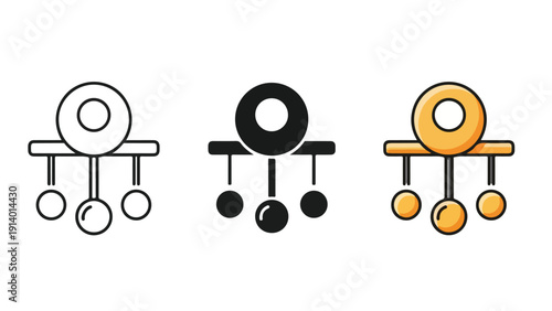 3 weight lifting icons flat design vector illustration - Flat Design Icon. line icon set - Icon vector - Blue icon vector. Clipart. Icon collection - Line and glyph solid icon and logo template