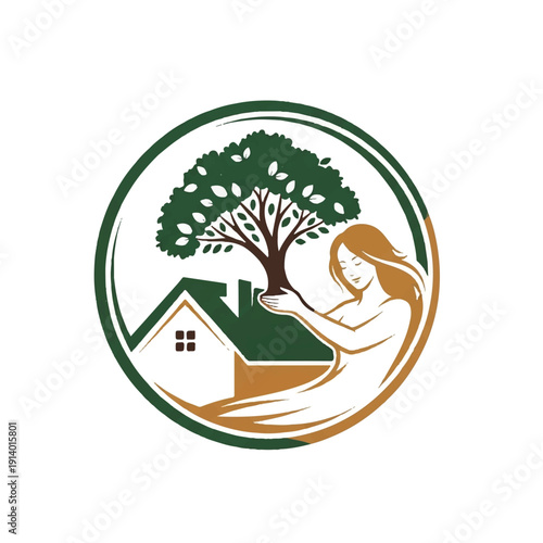 Nature-inspired home care logo