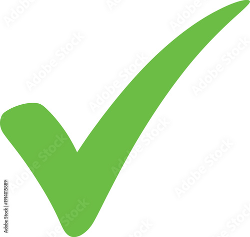 Bright green check mark symbol