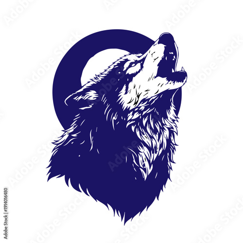 wolf head vector illustration