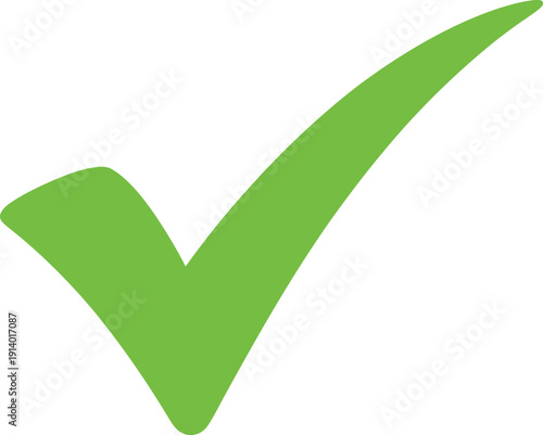 Bright green check mark symbol