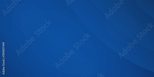 Abstract blue glowing geometric lines on dark blue background. Modern shiny blue circle lines pattern