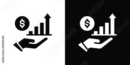 Revenue Icon Sheet Black And White