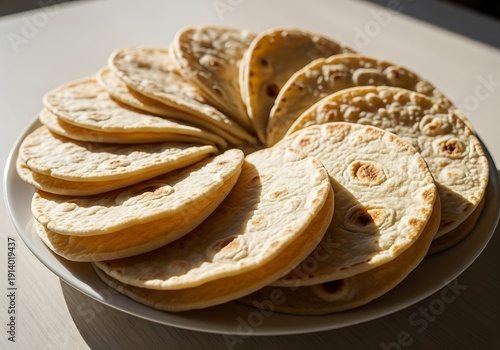 Wallpaper Mural Stack of delicious homemade flatbread on a plate Torontodigital.ca