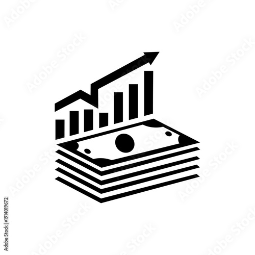 A soaring financial icon. A strengthening currency. A bar chart with an upward arrow.