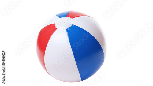 Colorful beach ball isolated on white background, perfect for summer fun and vacation vibes Free Download Colorful beach ball isolated on white background, perfect for summer fun and vacation vibes - GFXLoad