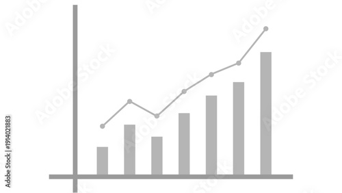 business graph with arrow