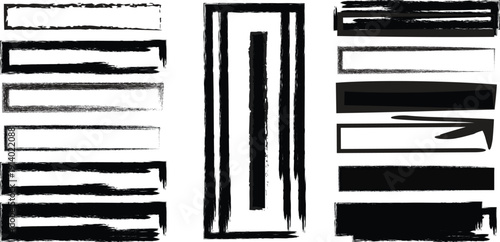 Bild auf Leinwand brash  design with different shape line