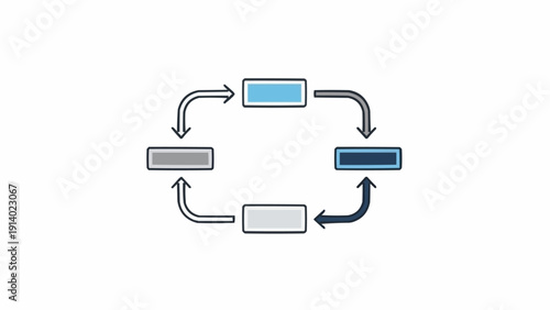 Cycle Process Flow Diagram Arrows.