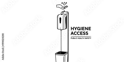 Portable Hand Sanitizer Station Silhouette