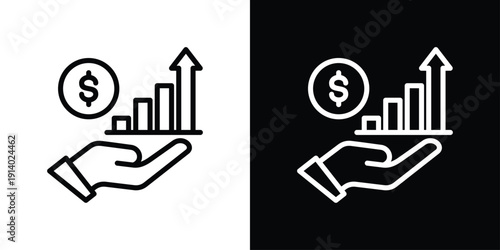 Revenue Icon Sheet Black And White