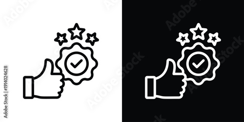 Satisfaction Icon Sheet Black And White