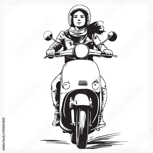 girl on motorcycle