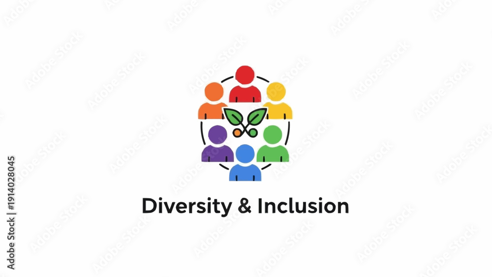 Obraz premium Diversity and Inclusion Teamwork Concept.