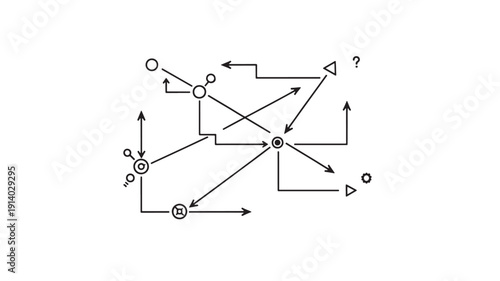 Complex Network Diagram Illustrating Cooperation Flow and Synergy