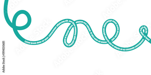 Gradient line shapes rainbow ribbons abstract art design elements