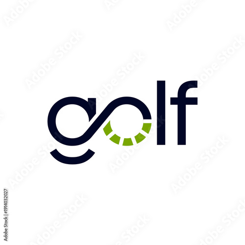 Modern Golf Logo Design with Infinity Symbol.