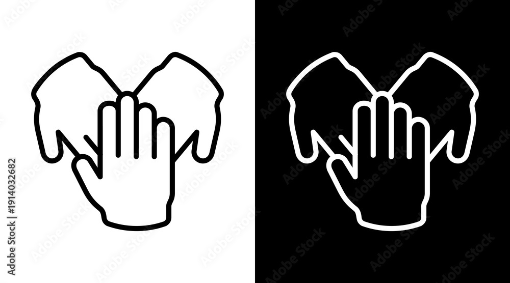 Obraz premium United White Icon Set Vector 
