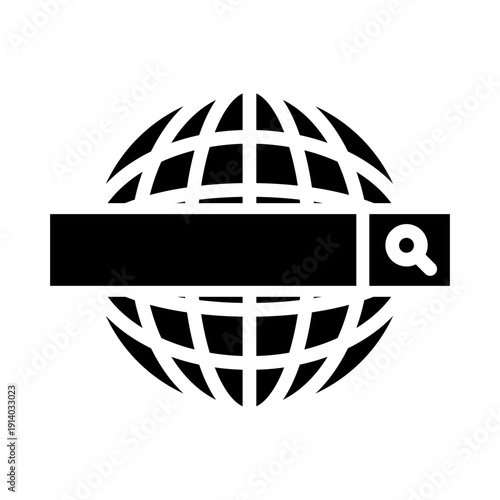Web Search Icon, Global Internet Browser Vector